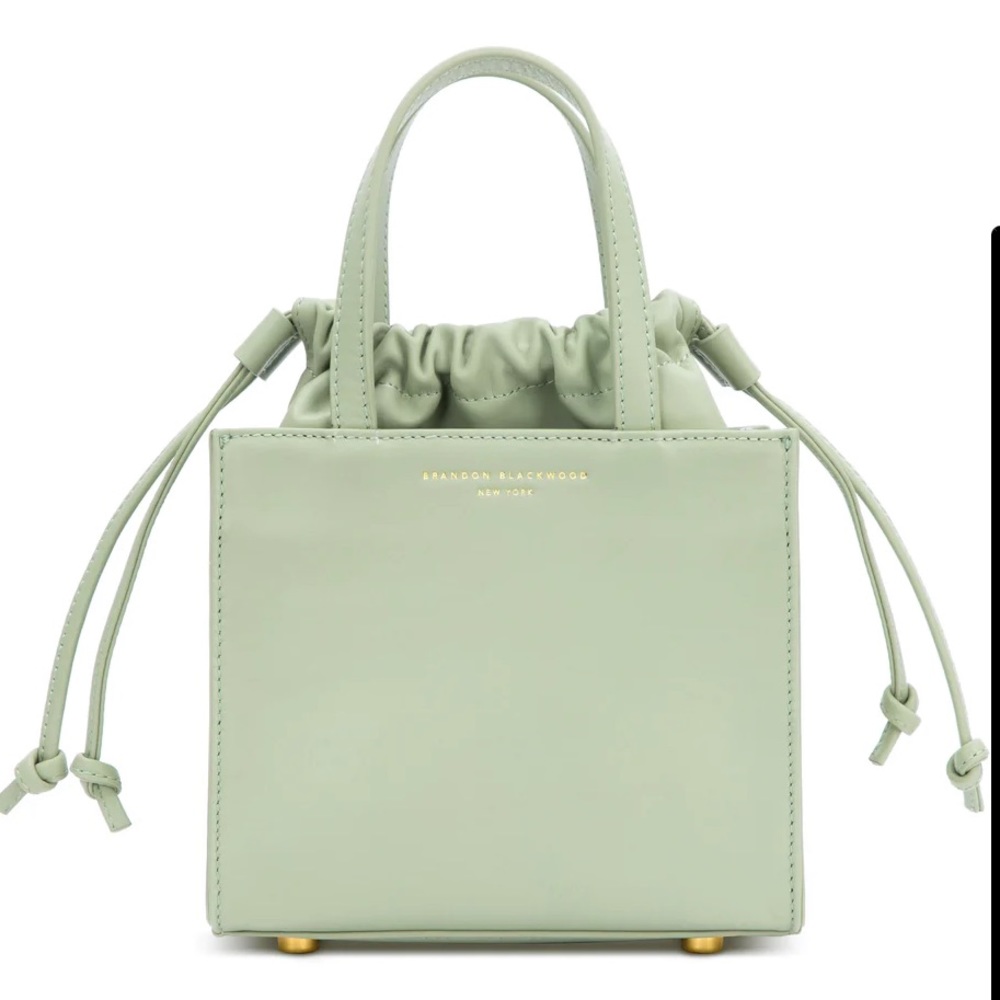Laura Mini Tote | Matcha Green Leather